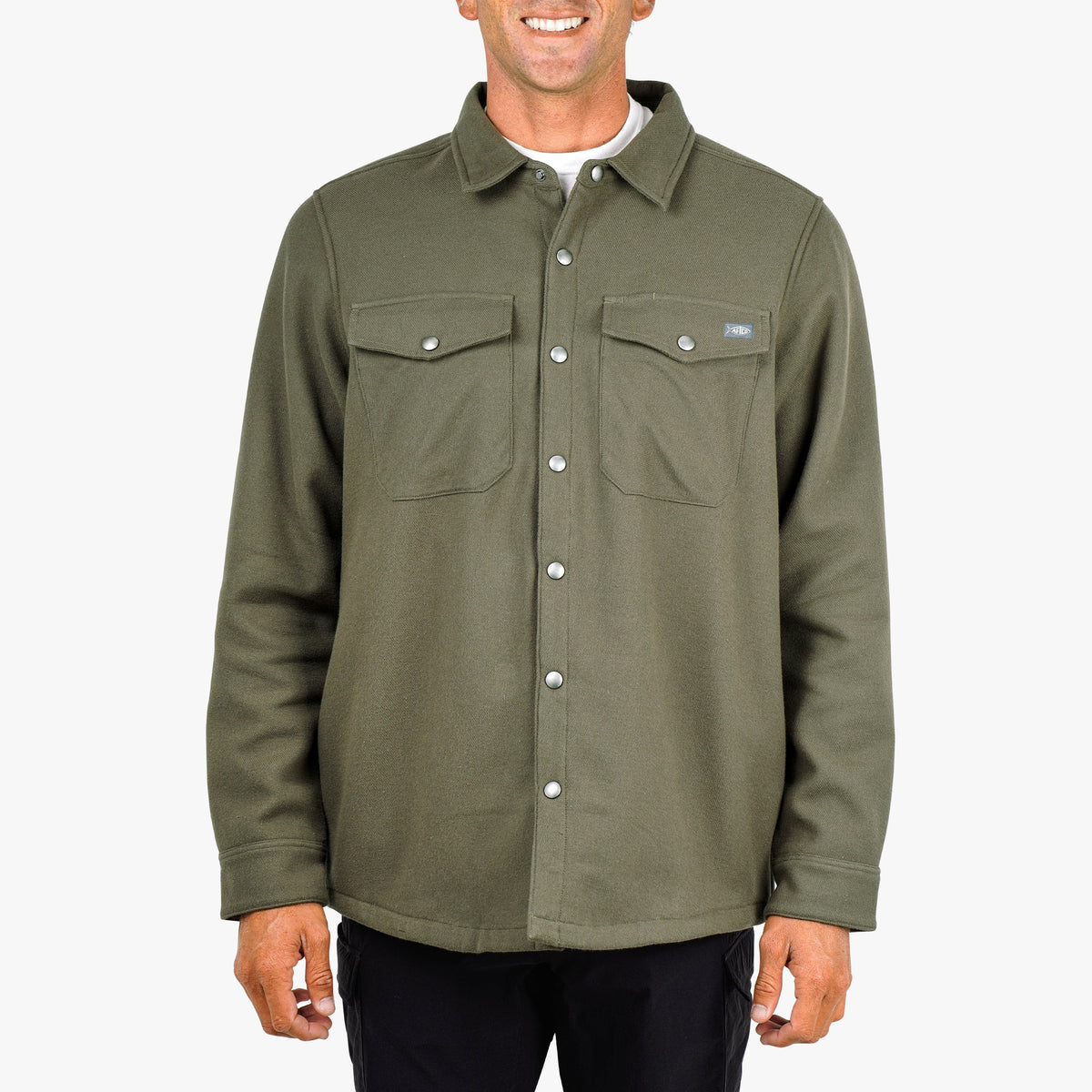 Mens AFTCO Stout Button Up Flannel Shacket