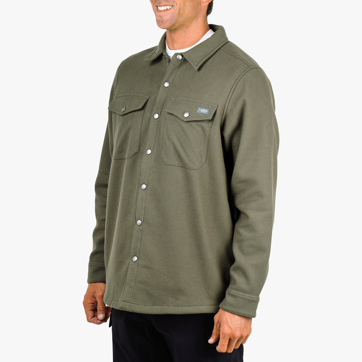 Mens AFTCO Stout Button Up Flannel Shacket