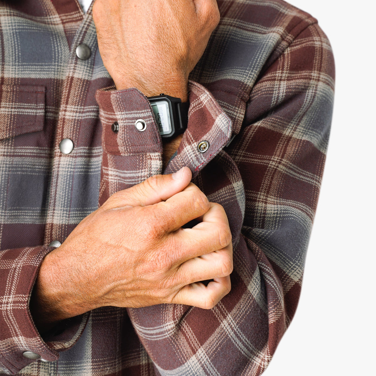 Mens AFTCO Stout Button Up Flannel Shacket