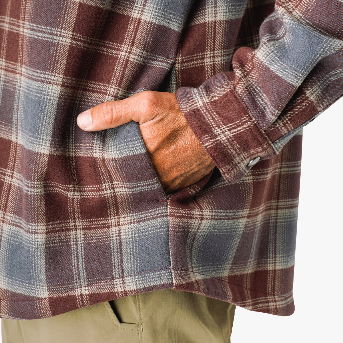 Mens AFTCO Stout Button Up Flannel Shacket