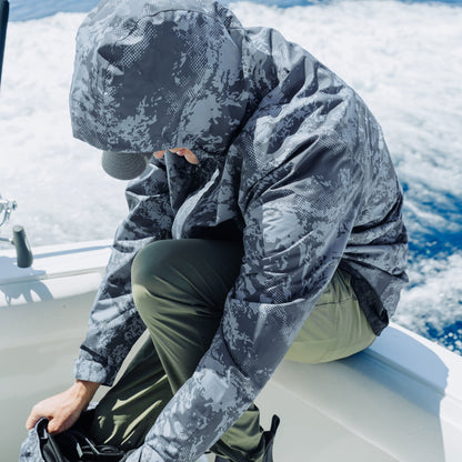 Mens AFTCO Crossing Printed Camo Fishing Jacket