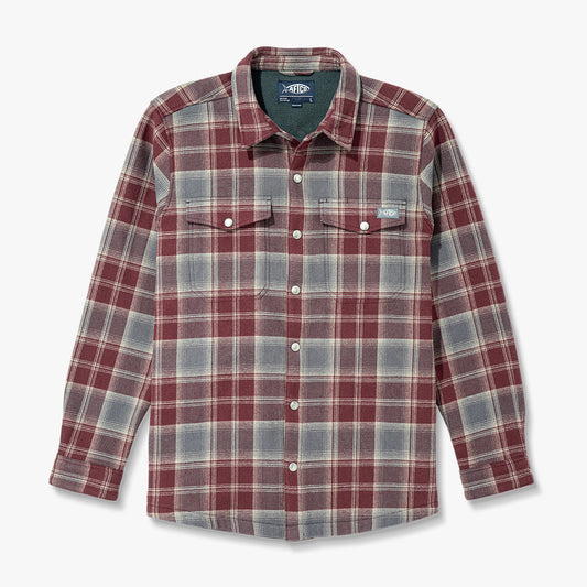 Mens AFTCO Stout Button Up Flannel Shacket