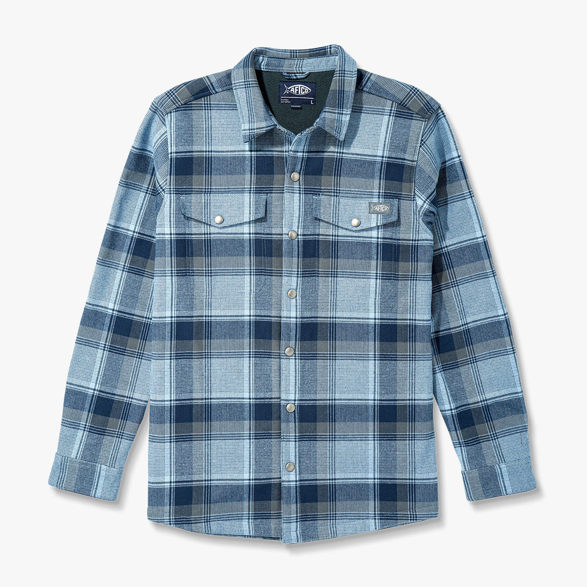 Mens AFTCO Stout Button Up Flannel Shacket