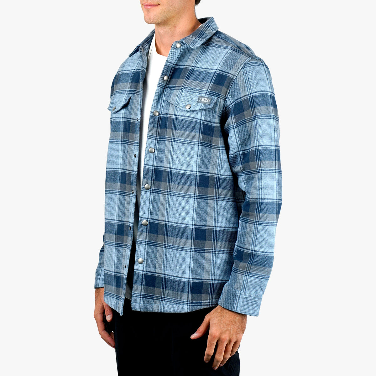 Mens AFTCO Stout Button Up Flannel Shacket