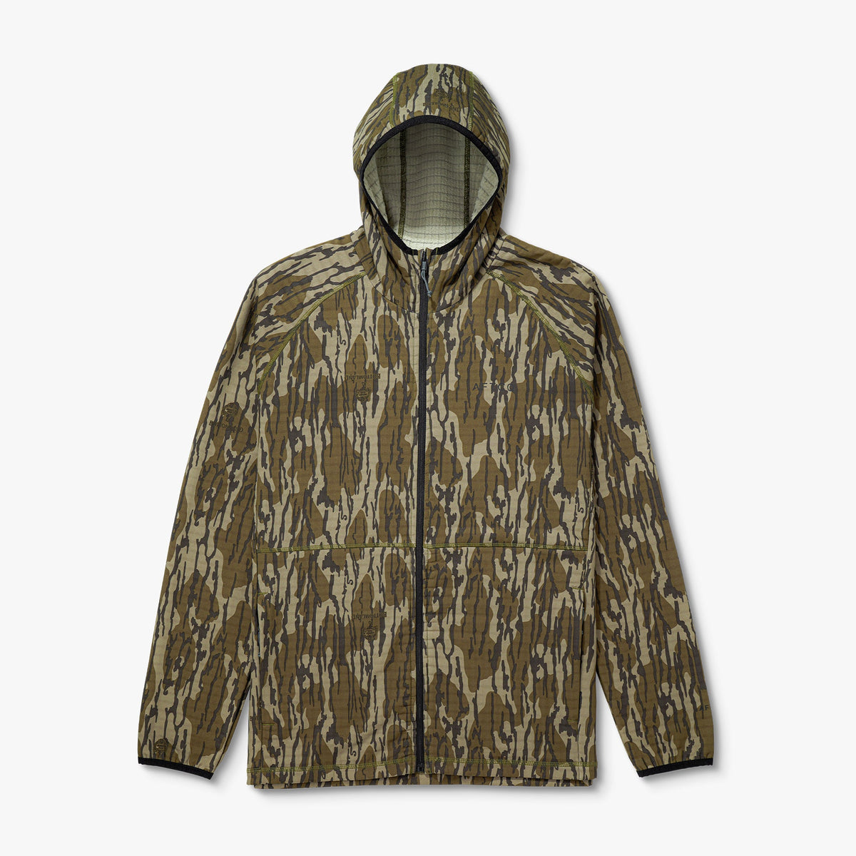 Mens AFTCO ArmourLoft Mossy Oak Full Zip Fishing Hoodie