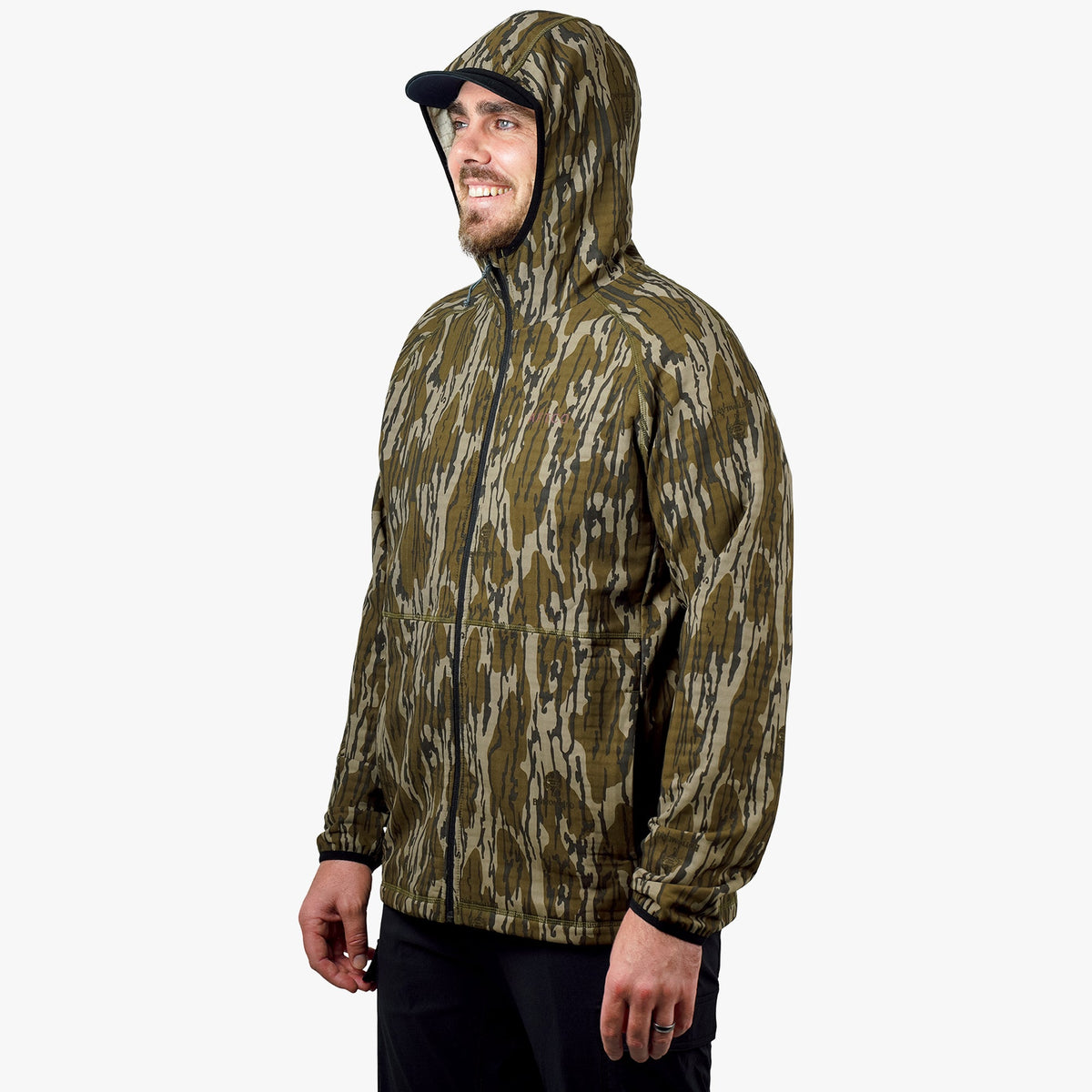 Mens AFTCO ArmourLoft Mossy Oak Full Zip Fishing Hoodie