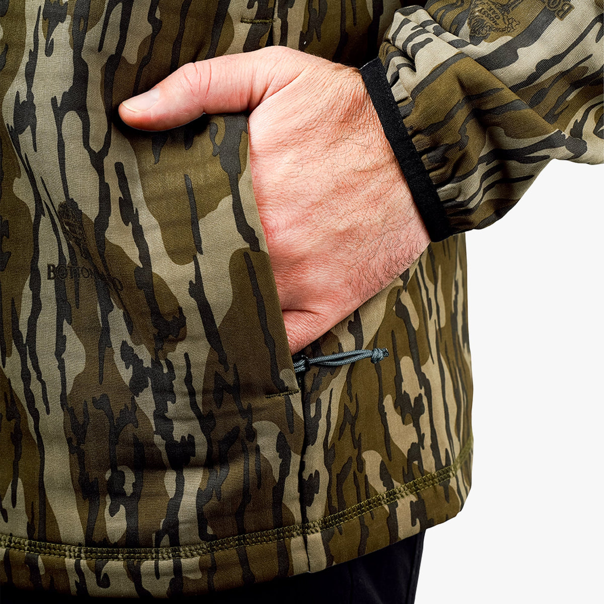 Mens AFTCO ArmourLoft Mossy Oak Full Zip Fishing Hoodie