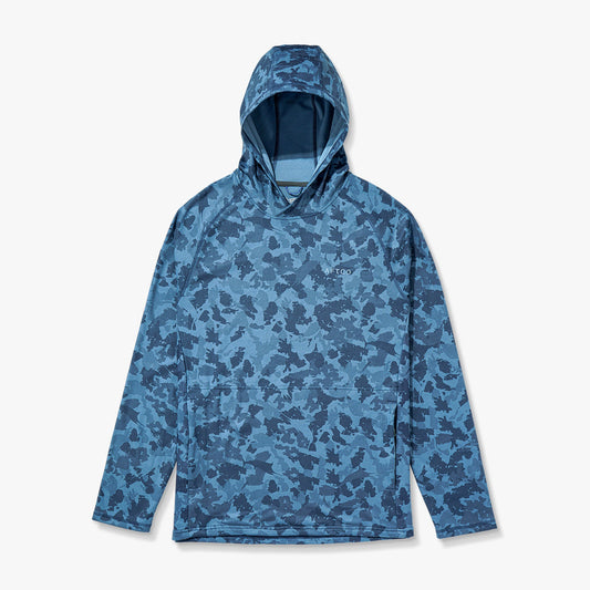 Mens AFTCO Coastal Layer Printed Camo Fishing Hoodie