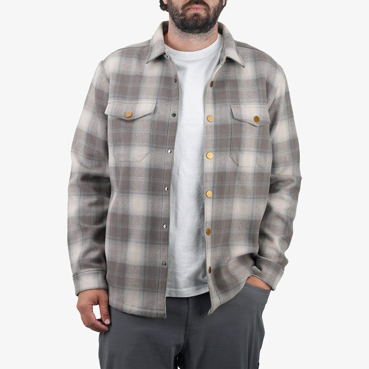 Mens AFTCO Stout Flannel Shacket