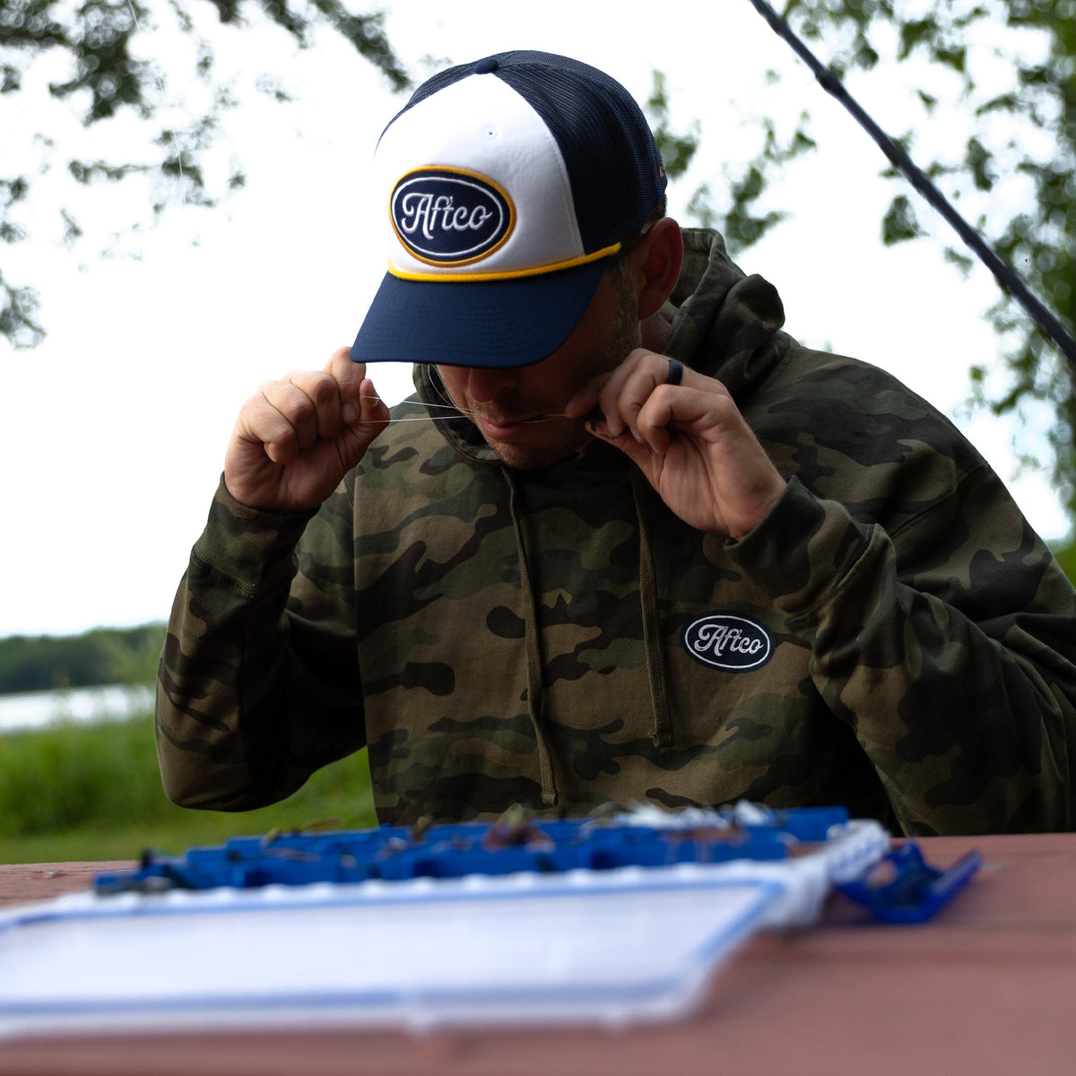 Mens AFTCO Powerboat Trucker Fishing Snapback Hat