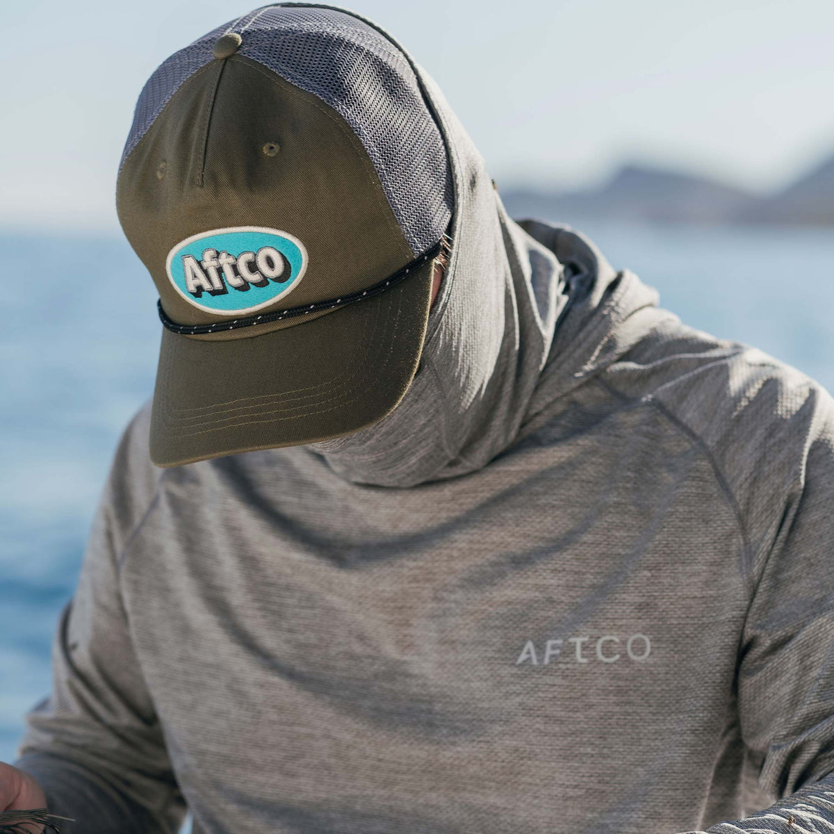 Mens AFTCO Stack Trucker Hat