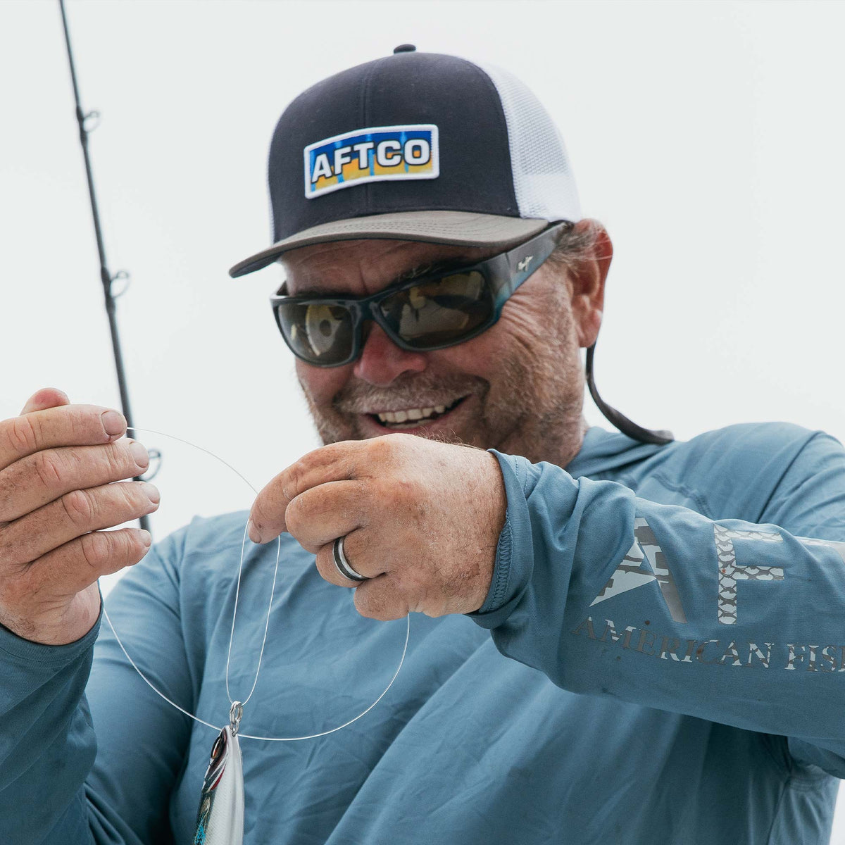 Mens AFTCO Boss Fishing Trucker Hat