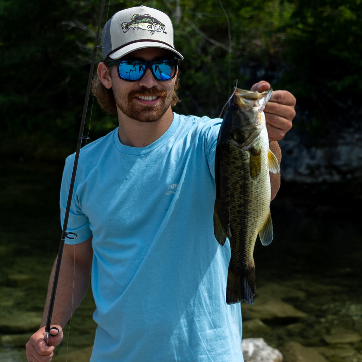Mens AFTCO Triad Fishing Trucker Hat