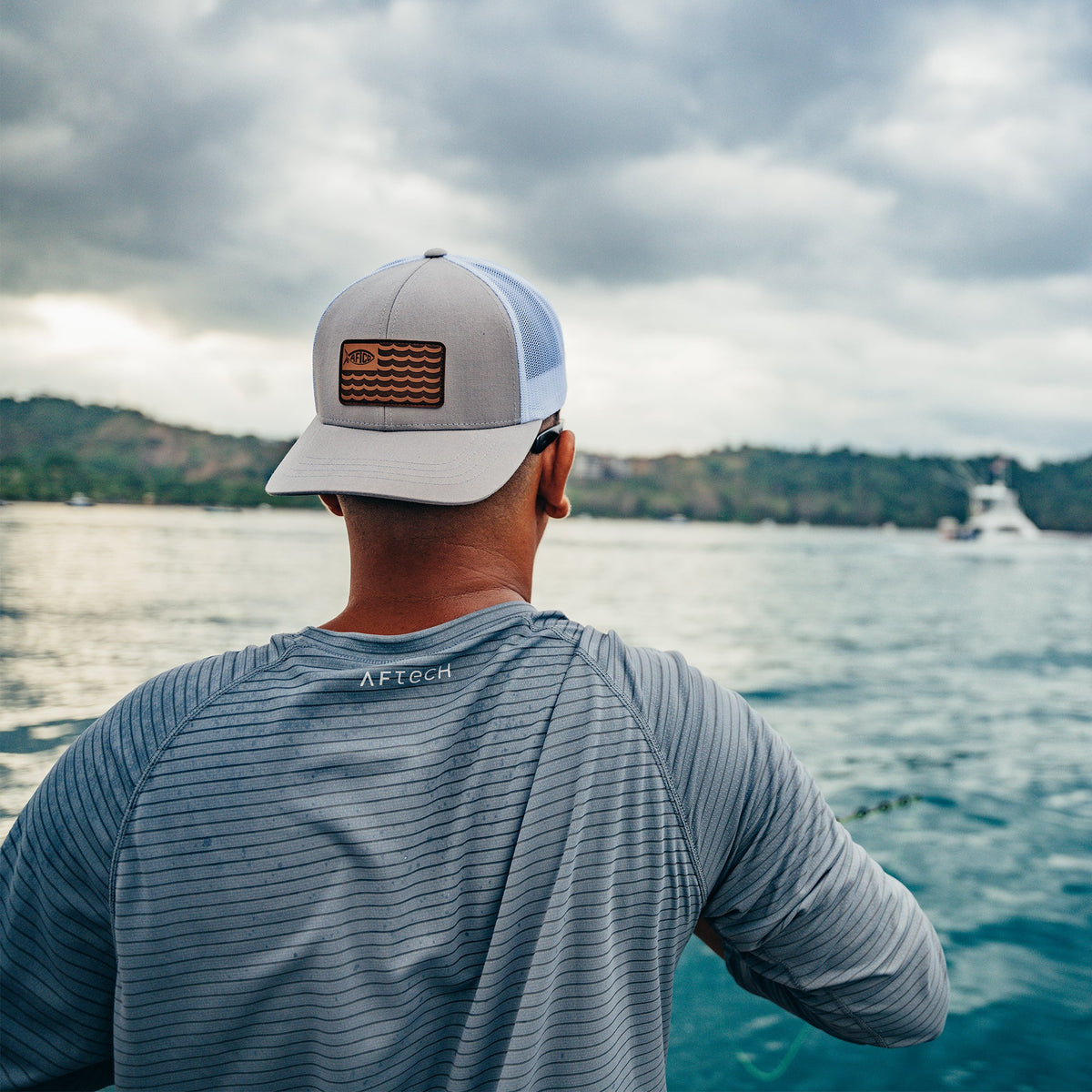 Mens AFTCO Canton Fishing Trucker Hat