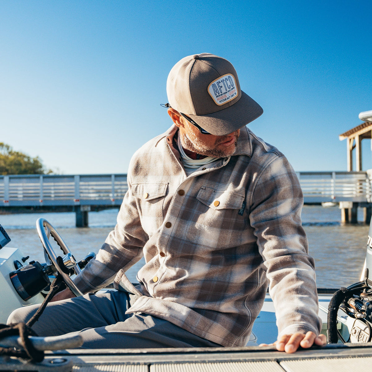 Mens AFTCO Waterborne Trucker Hat