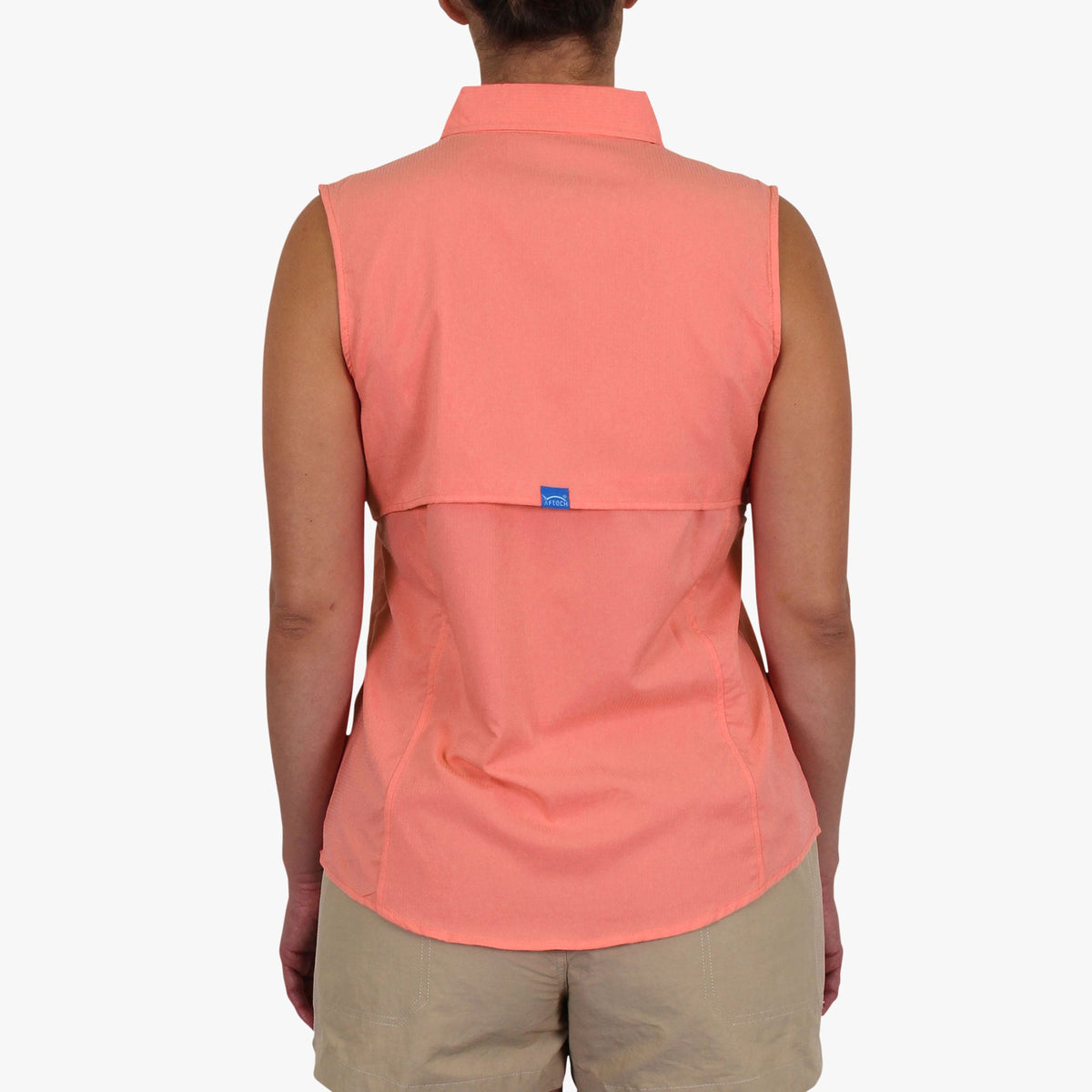 Womens AFTCO Women's Wrangle Sleeveless Button Down Shirt