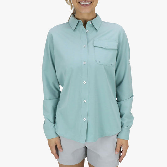 Womens AFTCO Women's Ace LS Button Down