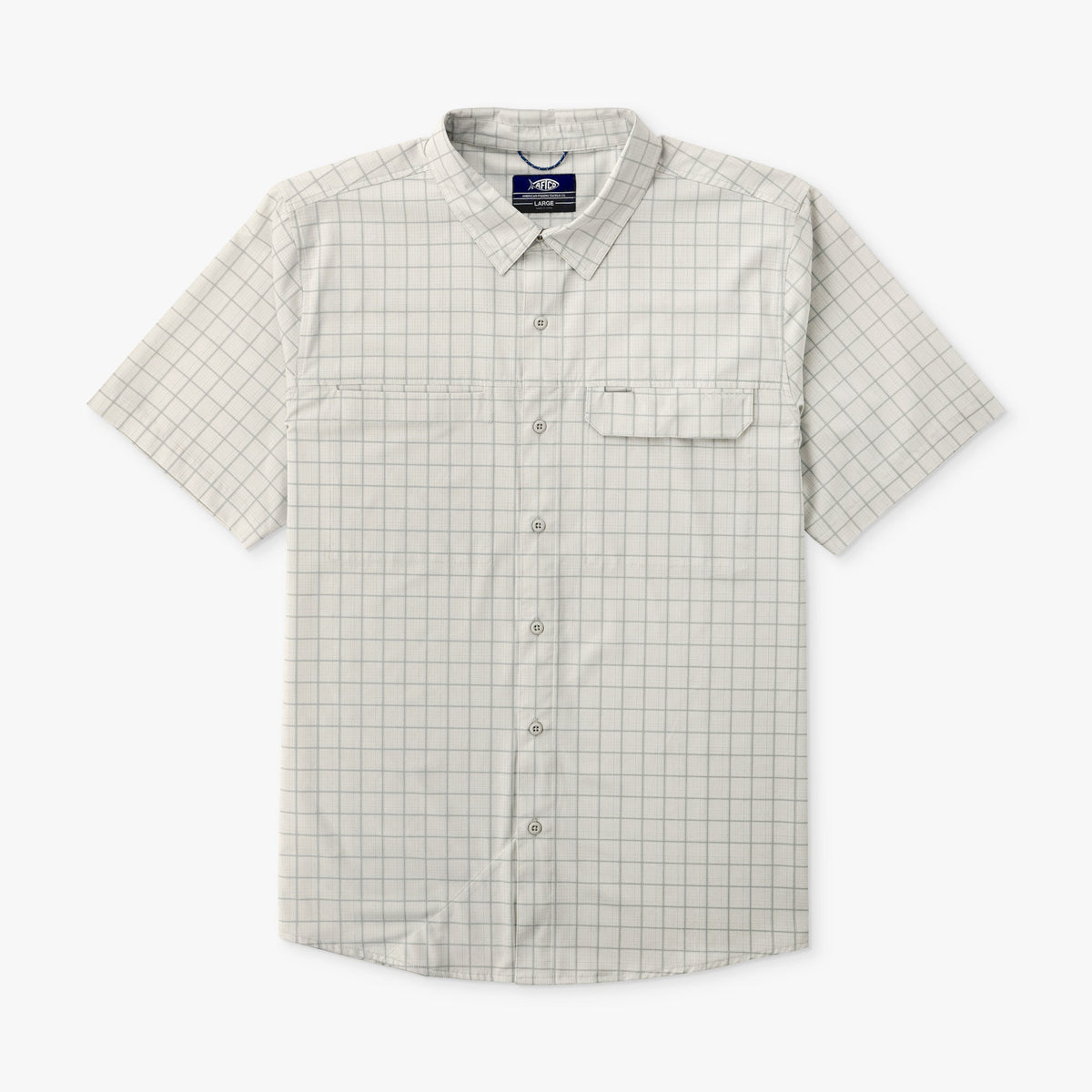 Mens AFTCO Air O Mesh Printed SS Button Down Fishing Shirt