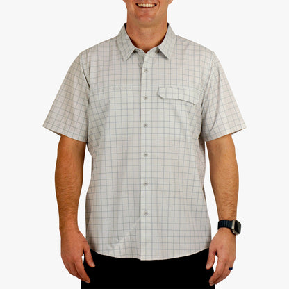 Mens AFTCO Air O Mesh Printed SS Button Down Fishing Shirt
