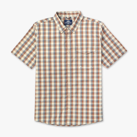 Mens AFTCO Portside SS Button Down Fishing Shirt