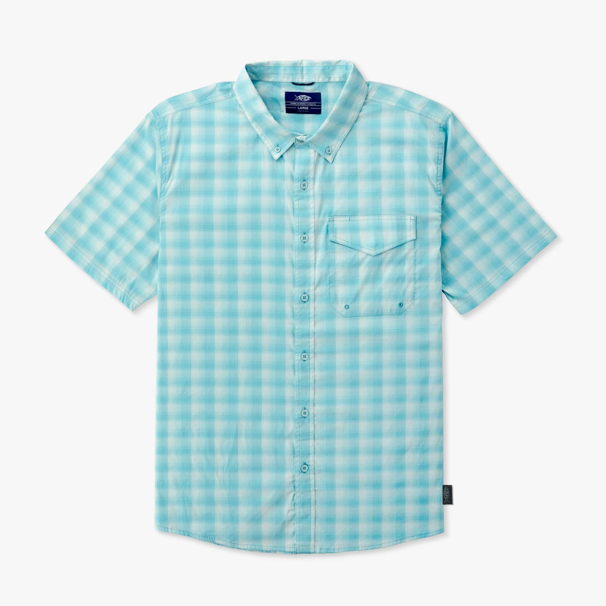 Mens AFTCO Portside SS Button Down Fishing Shirt