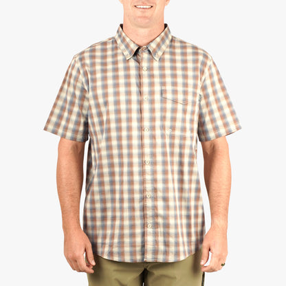 Mens AFTCO Portside SS Button Down Fishing Shirt