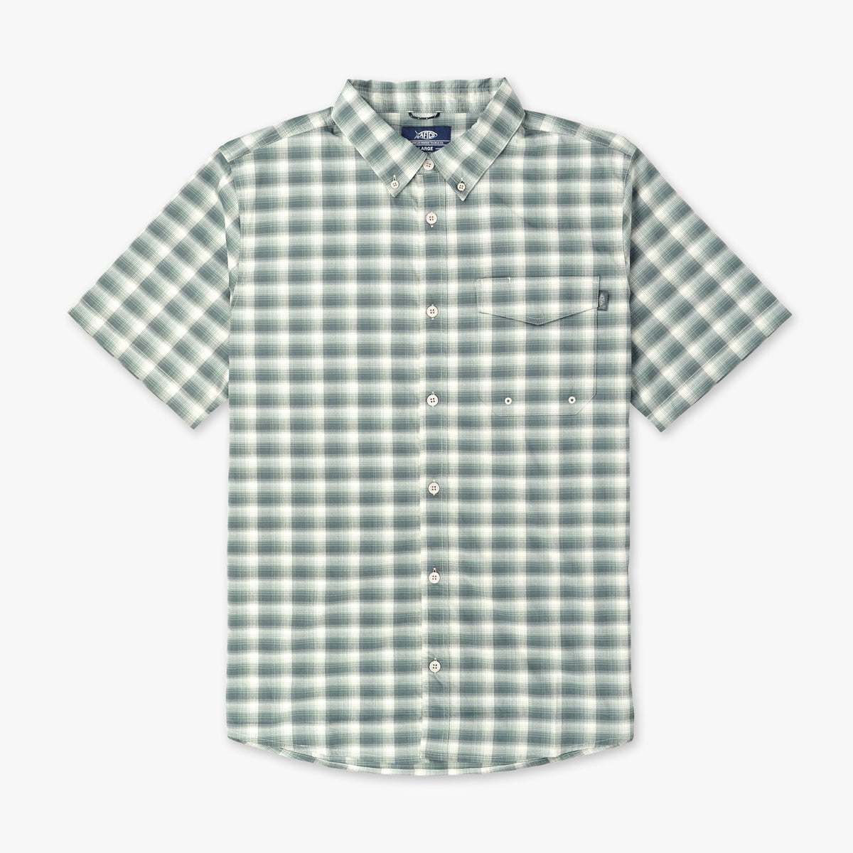 Mens AFTCO Portside SS Button Down Fishing Shirt