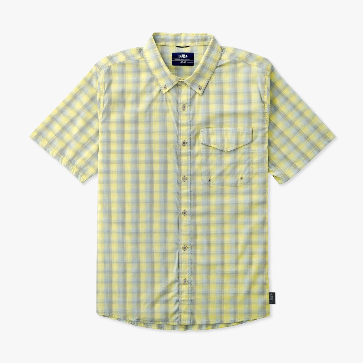 Mens AFTCO Portside SS Button Down Fishing Shirt