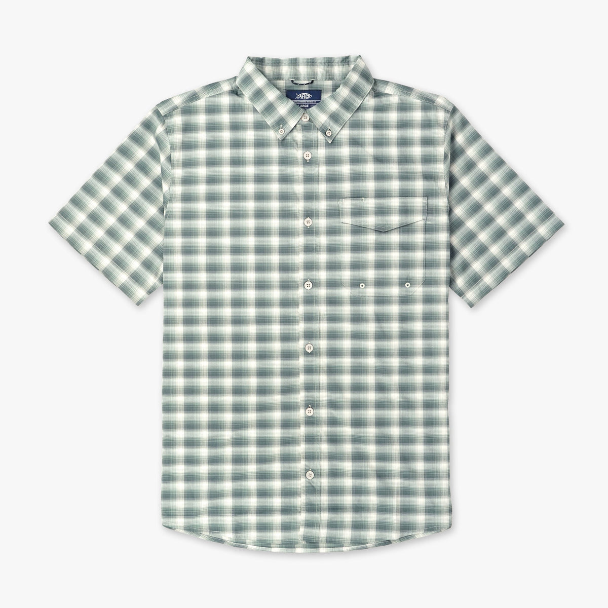 Mens AFTCO Portside SS Button Down Fishing Shirt