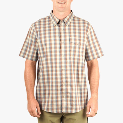 Mens AFTCO Portside SS Button Down Fishing Shirt