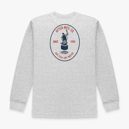 Mens AFTCO MFG LS Fishing Tee Shirt