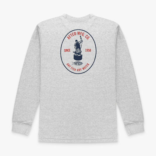 Mens AFTCO MFG LS Fishing Tee Shirt