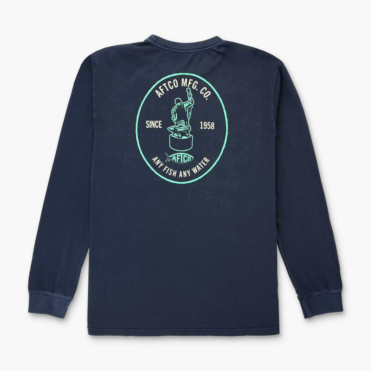 Mens AFTCO MFG LS Fishing Tee Shirt