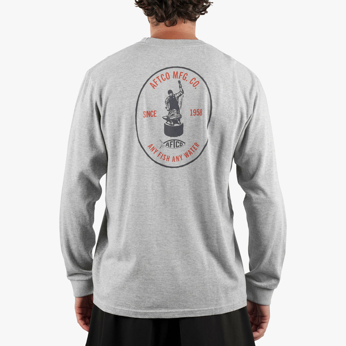 Mens AFTCO MFG LS Fishing Tee Shirt