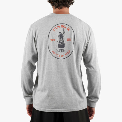 Mens AFTCO MFG LS Fishing Tee Shirt