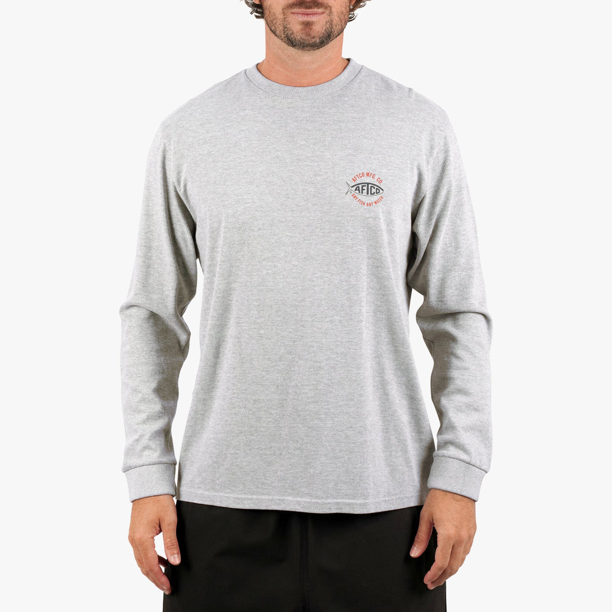 Mens AFTCO MFG LS Fishing Tee Shirt