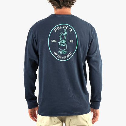 Mens AFTCO MFG LS Fishing Tee Shirt