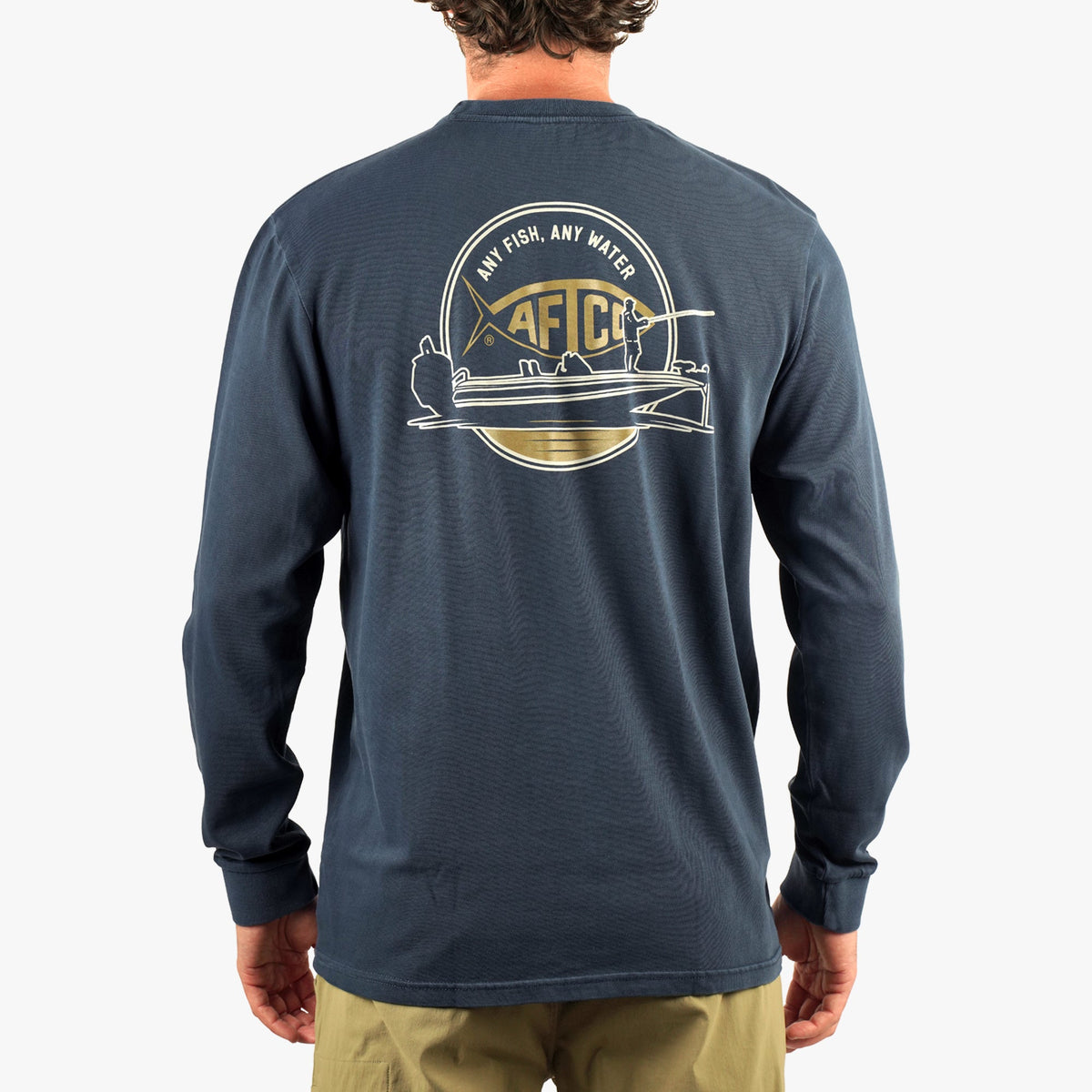 Mens AFTCO Horizon Long Sleeve Fishing Tee Shirt