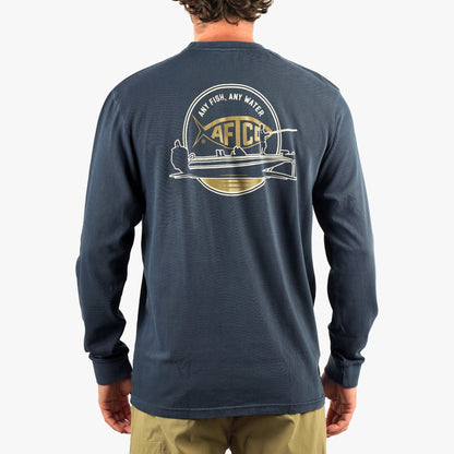 Mens AFTCO Horizon Long Sleeve Fishing Tee Shirt