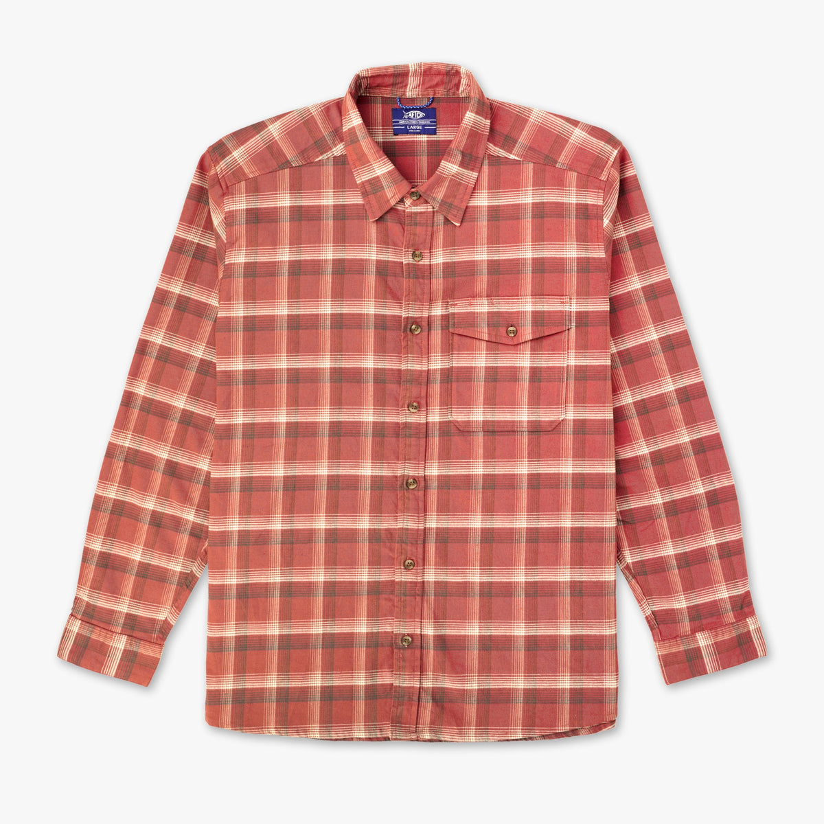 Mens AFTCO Lager LS Flannel Shirt