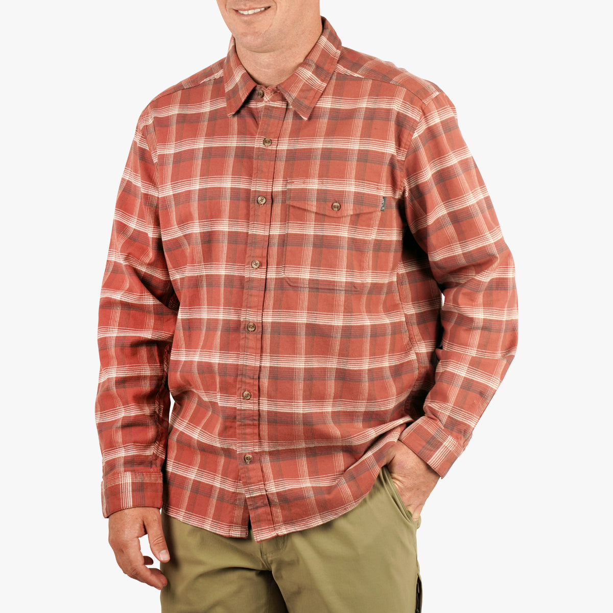Mens AFTCO Lager LS Flannel Shirt