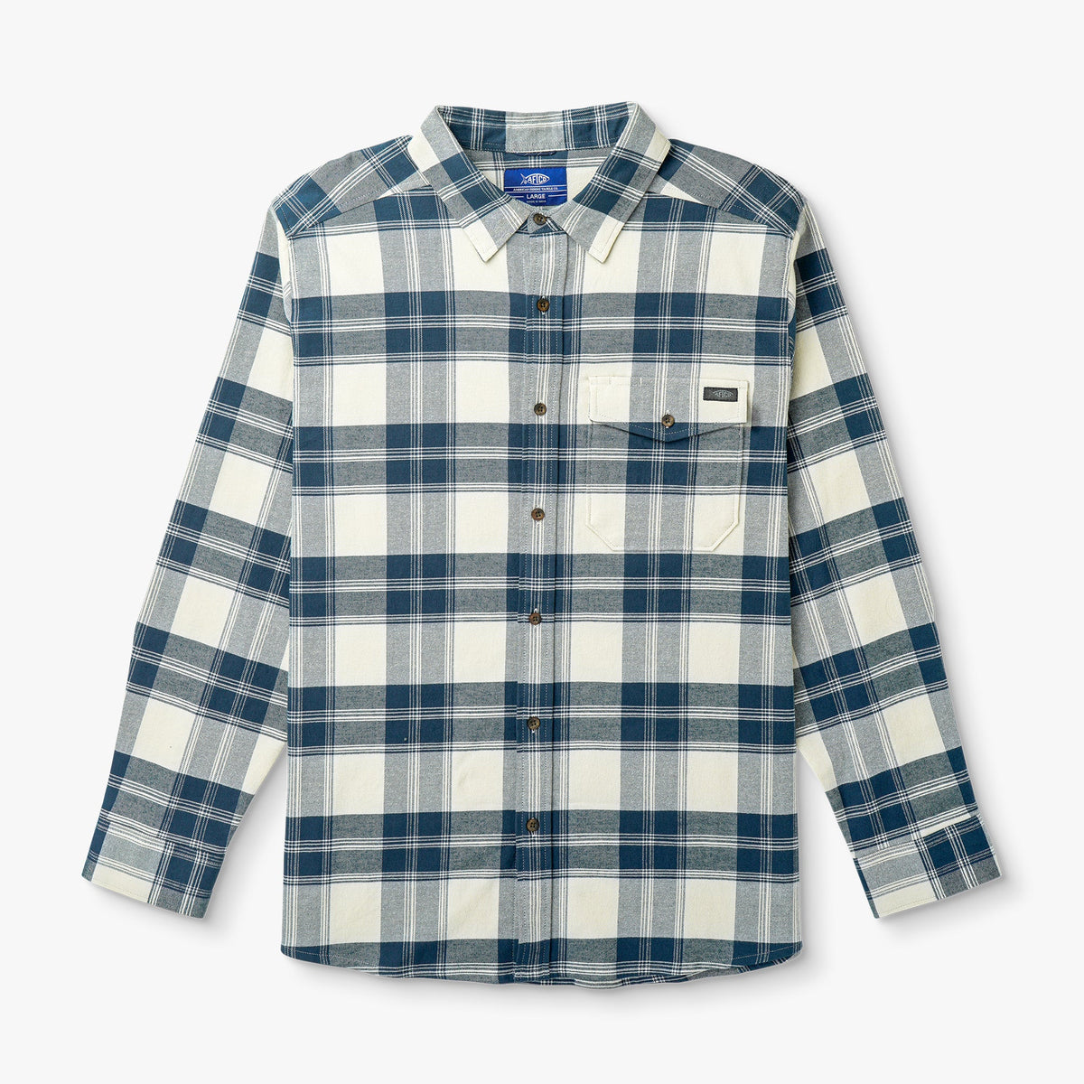 Mens AFTCO Lager LS Flannel Shirt