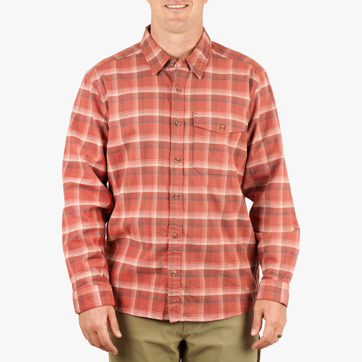 Mens AFTCO Lager LS Flannel Shirt