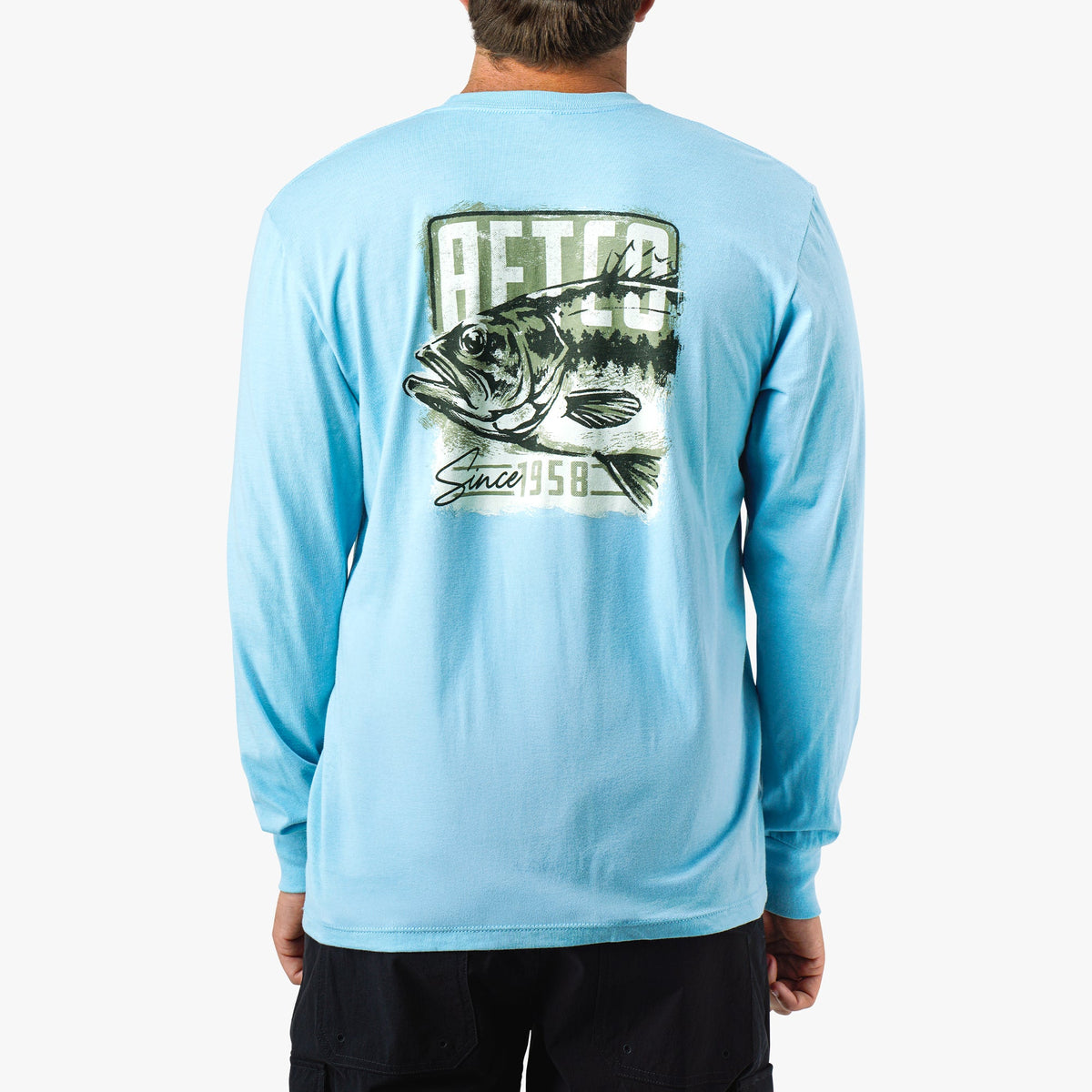 Mens AFTCO Gamble Long Sleeve Men's Fishing T-Shirt