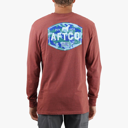 Mens AFTCO Best Friend Long Sleeve Fishing T-Shirts