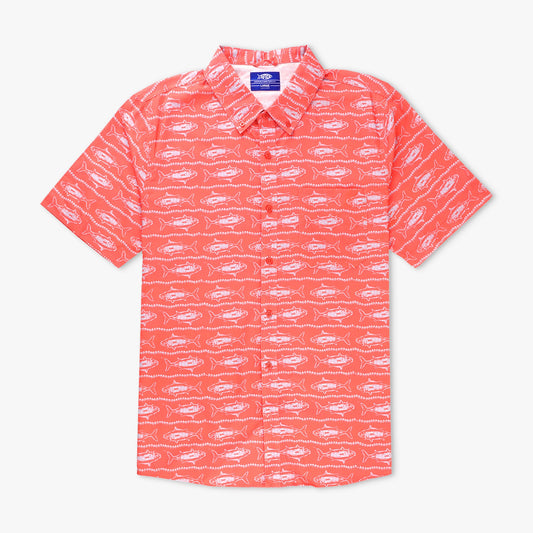 Mens AFTCO Boatbar SS Button Down Fishing Shirt