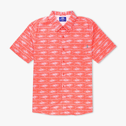 Mens AFTCO Boatbar SS Button Down Fishing Shirt