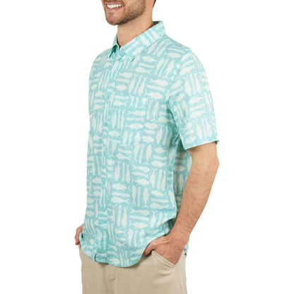 Mens AFTCO Boatbar SS Button Down Fishing Shirt