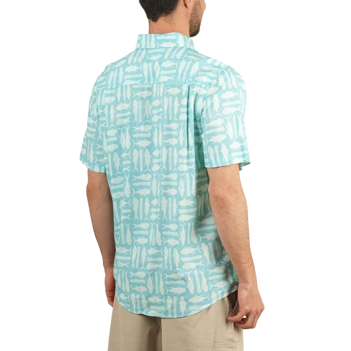 Mens AFTCO Boatbar SS Button Down Fishing Shirt