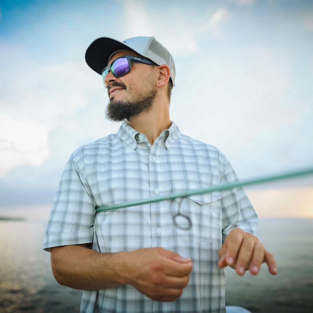 Mens AFTCO Portside SS Vented Fishing Shirt